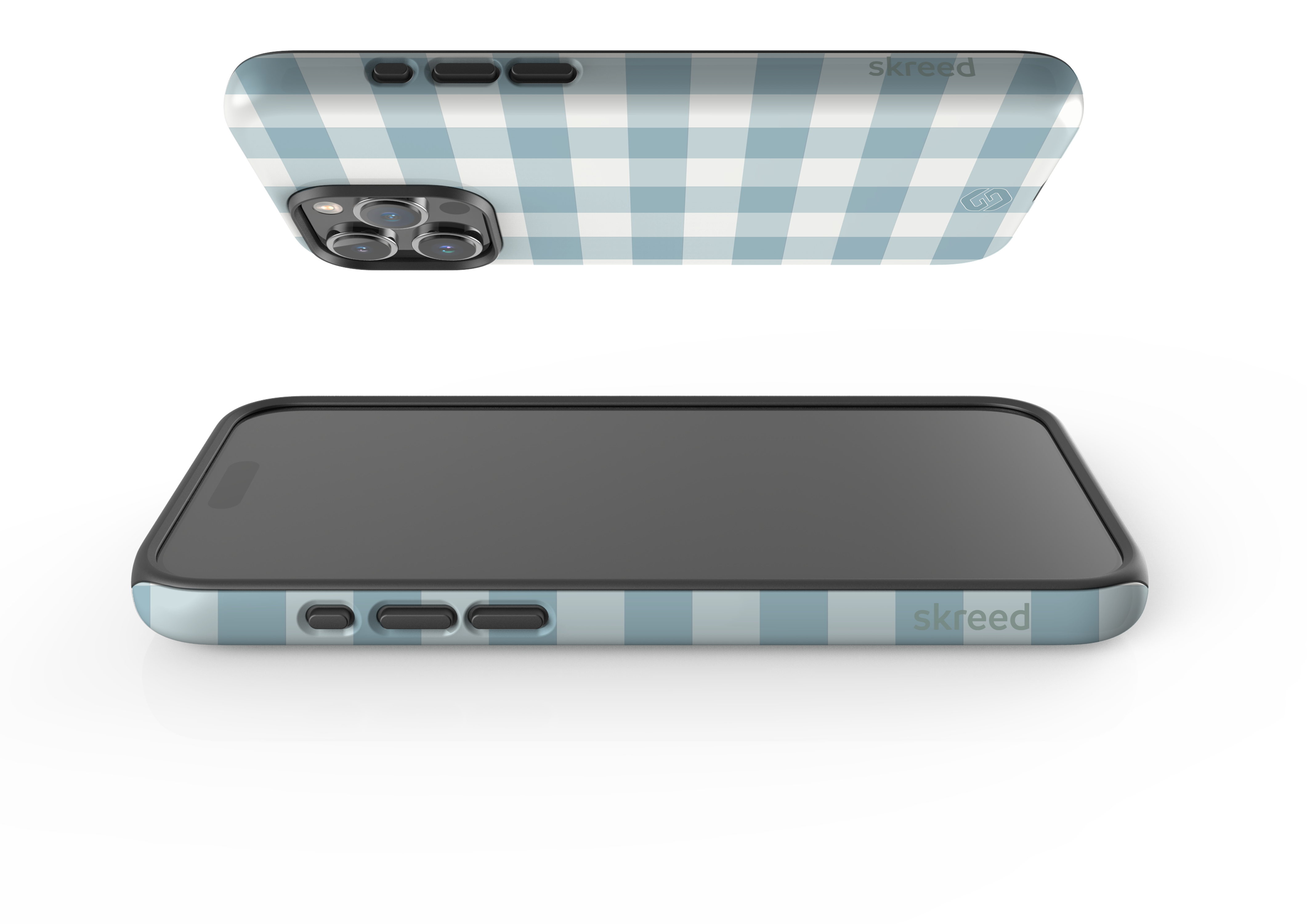 Teal Check Case - iPhone 15 Series