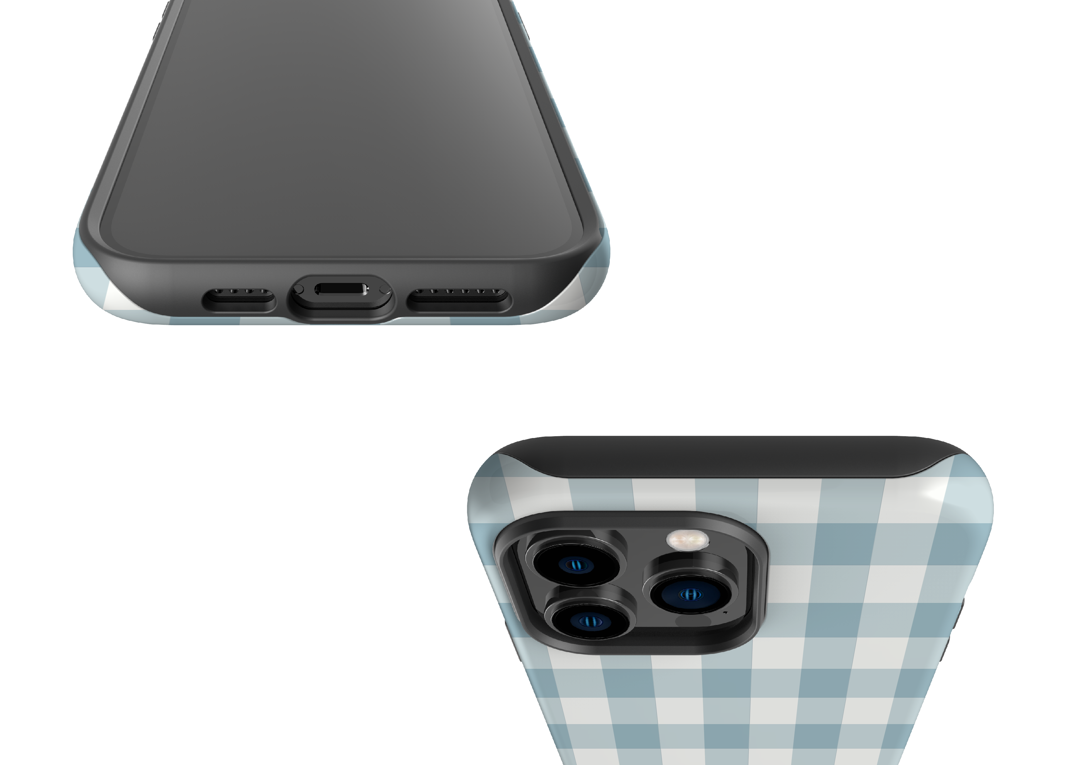Teal Check Case - iPhone 14 Series