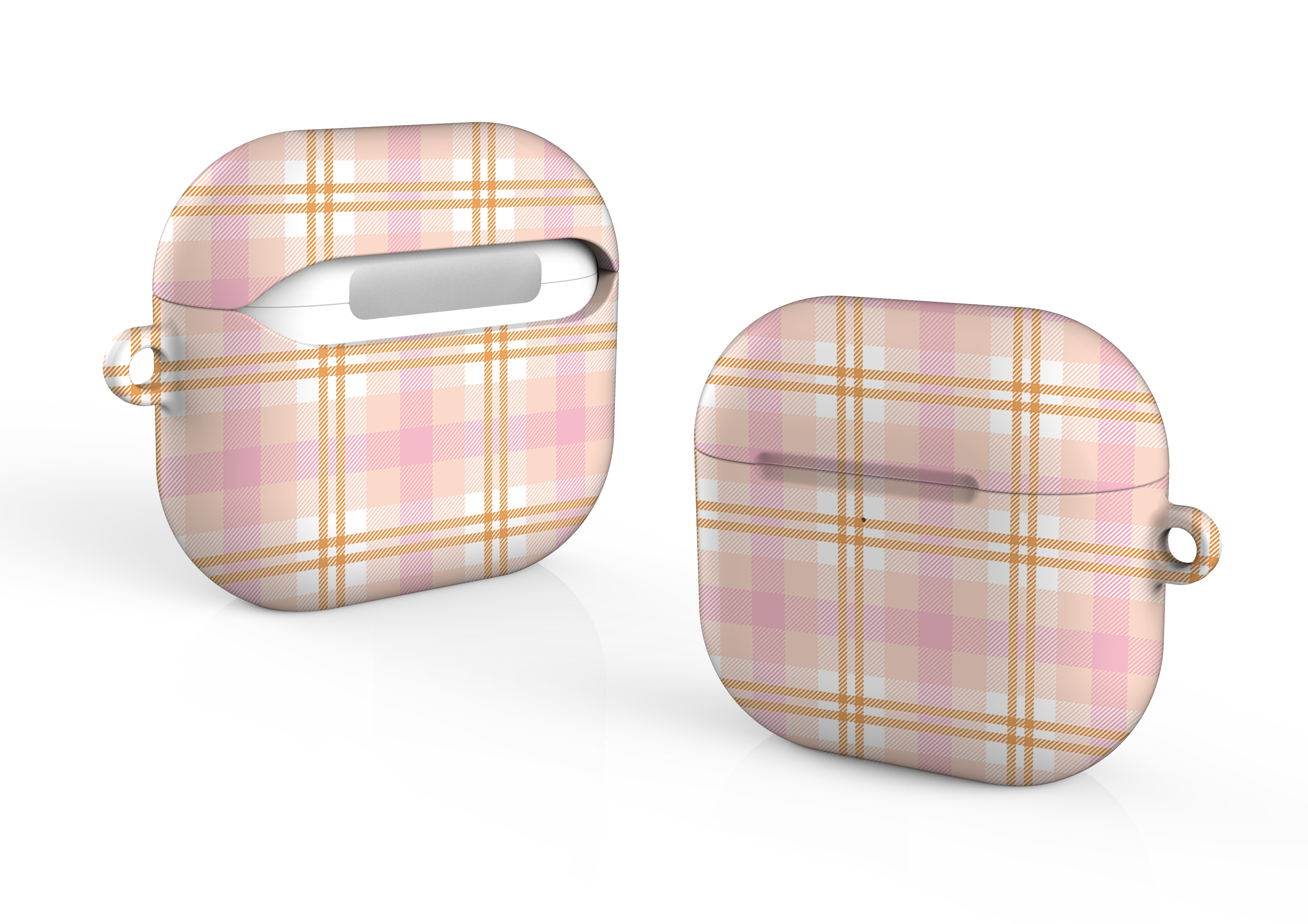 Beige Check Airpods 4 Case