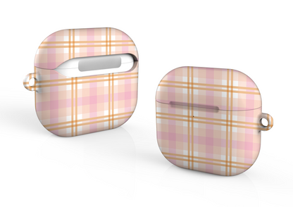 Beige Check Airpods 4 Case