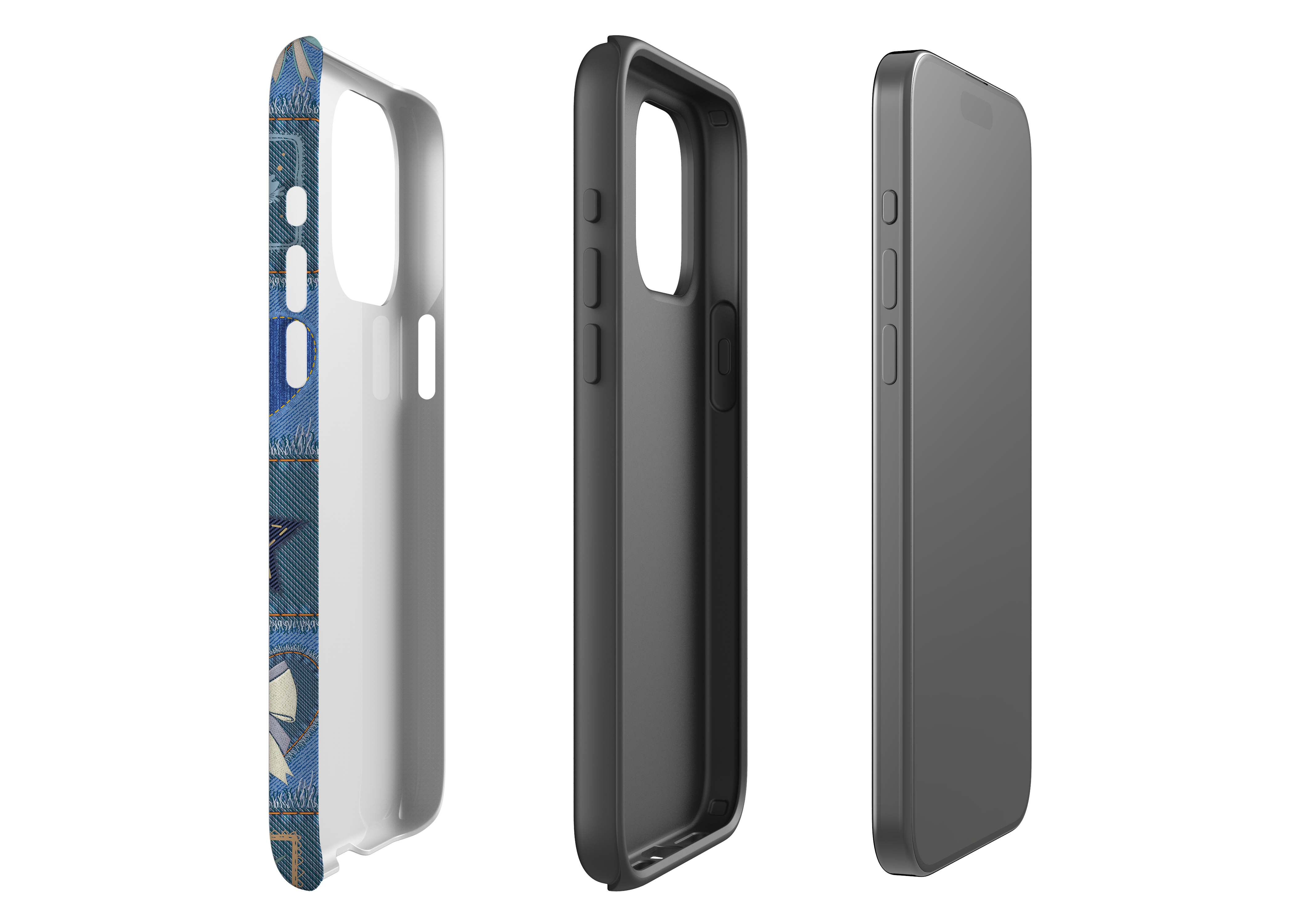 Denim Patchwork Case - iPhone 15 Series