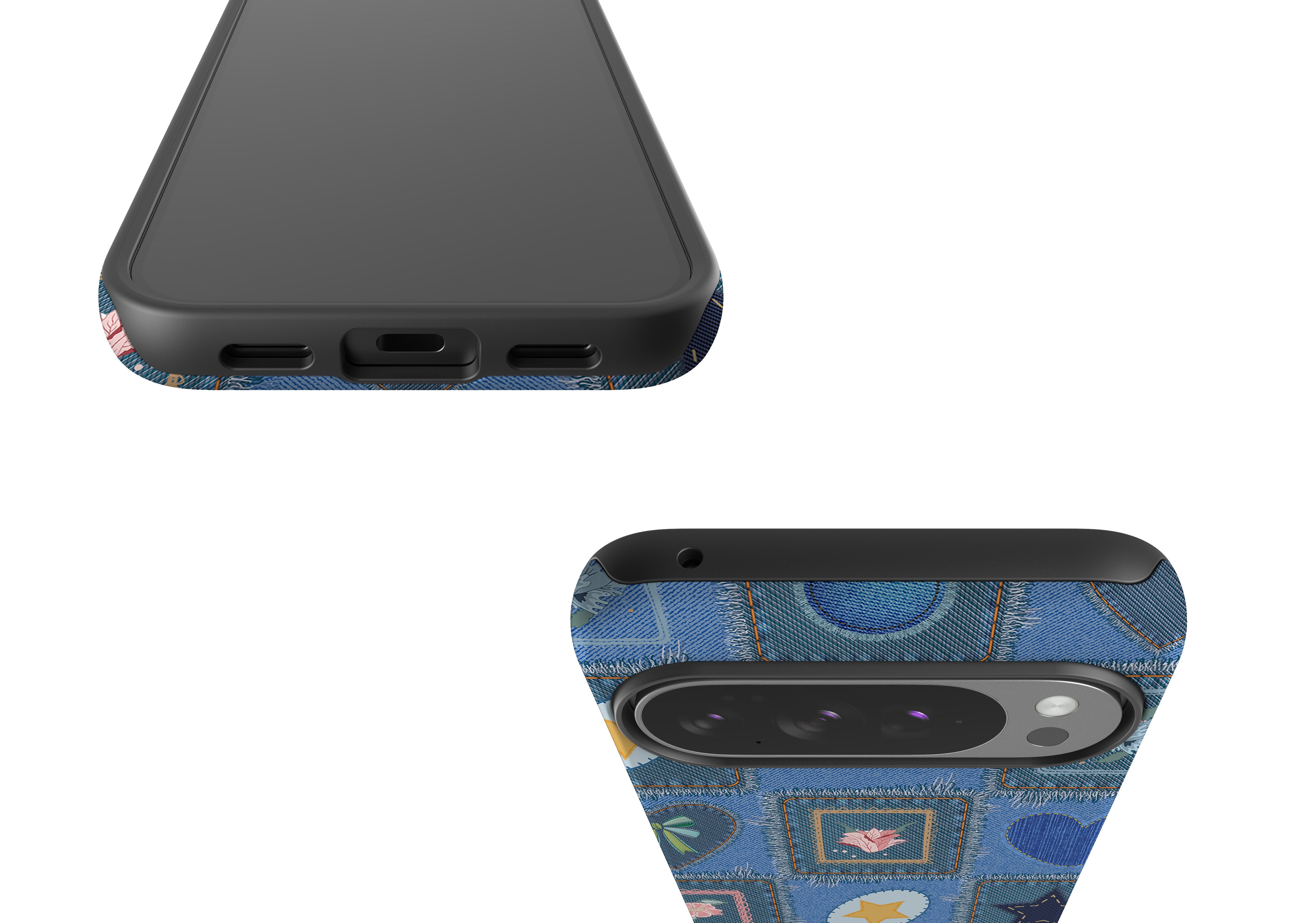 Denim Patchwork Case - Google Pixel 10 Series