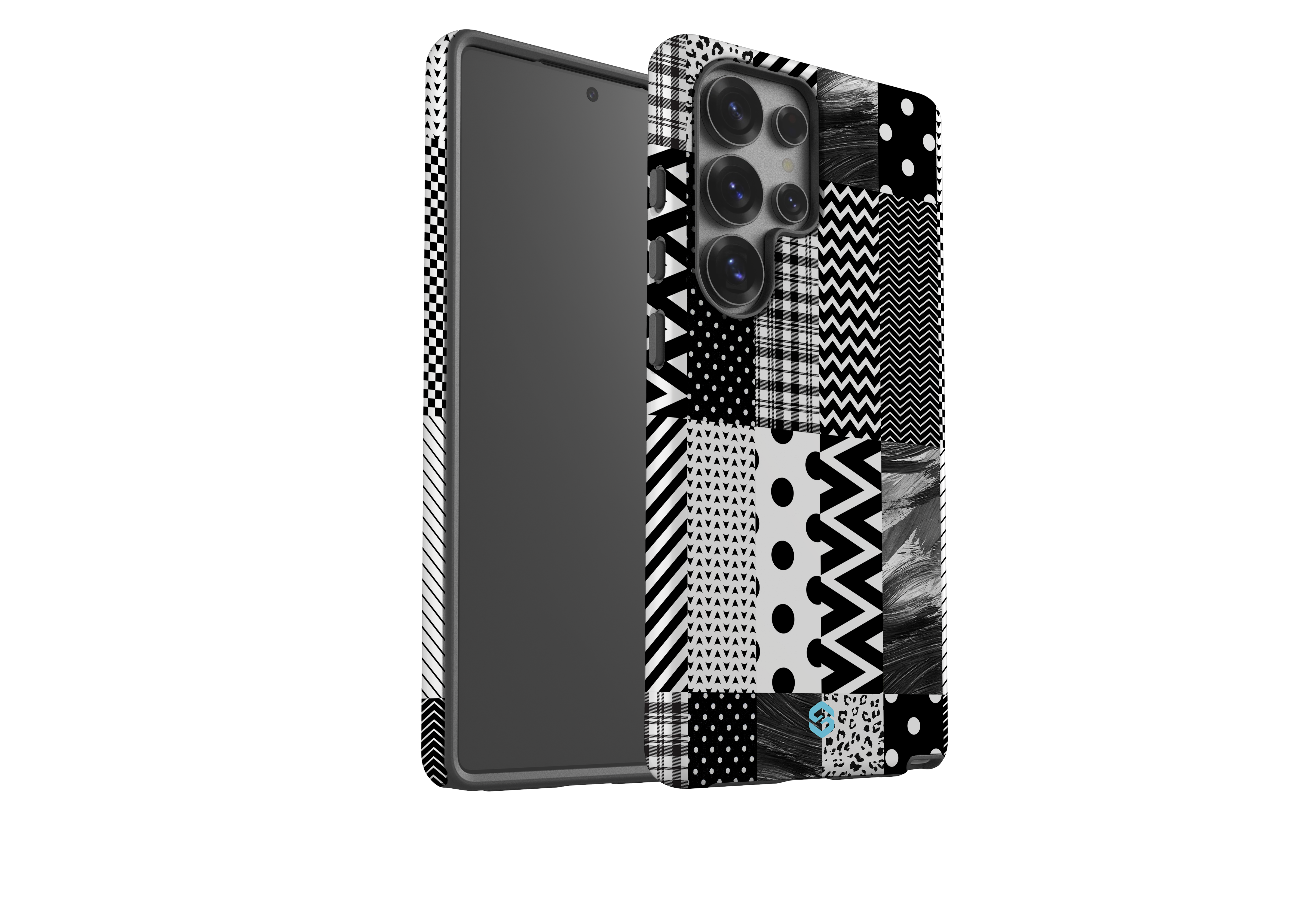 Noir Patchwork Case - Samsung Galaxy S25 Series
