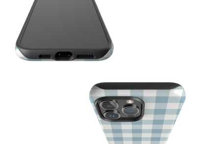 Teal Check Case - iPhone 15 Series